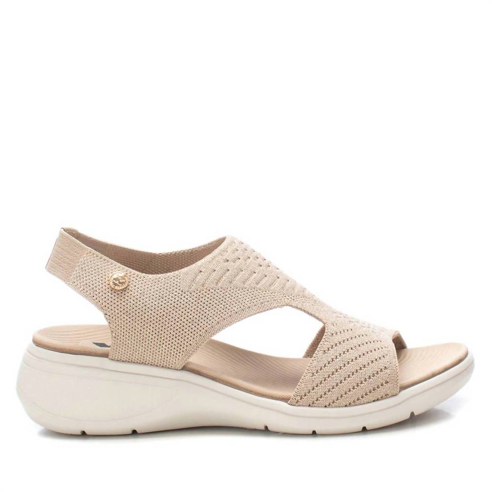 NEW XTI women's wedge sandals in beige